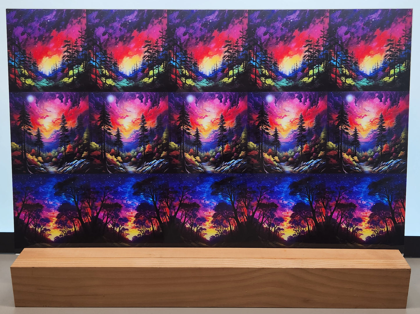 DecoCraft - Scenic Tiles Series - Vibrant Forest Nights