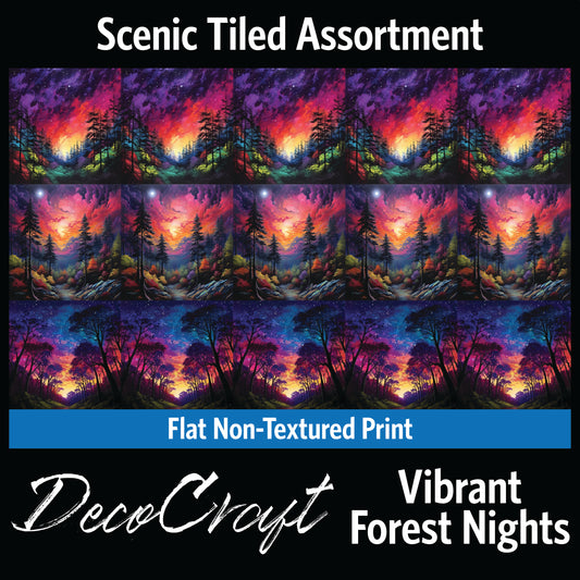 DecoCraft - Scenic Tiles Series - Vibrant Forest Nights