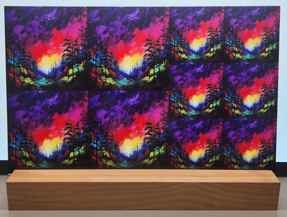 DecoCraft - Scenic Tiles Series - Vibrant Forest Nights - Ember Sky