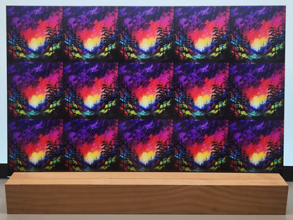 DecoCraft - Scenic Tiles Series - Vibrant Forest Nights - Ember Sky