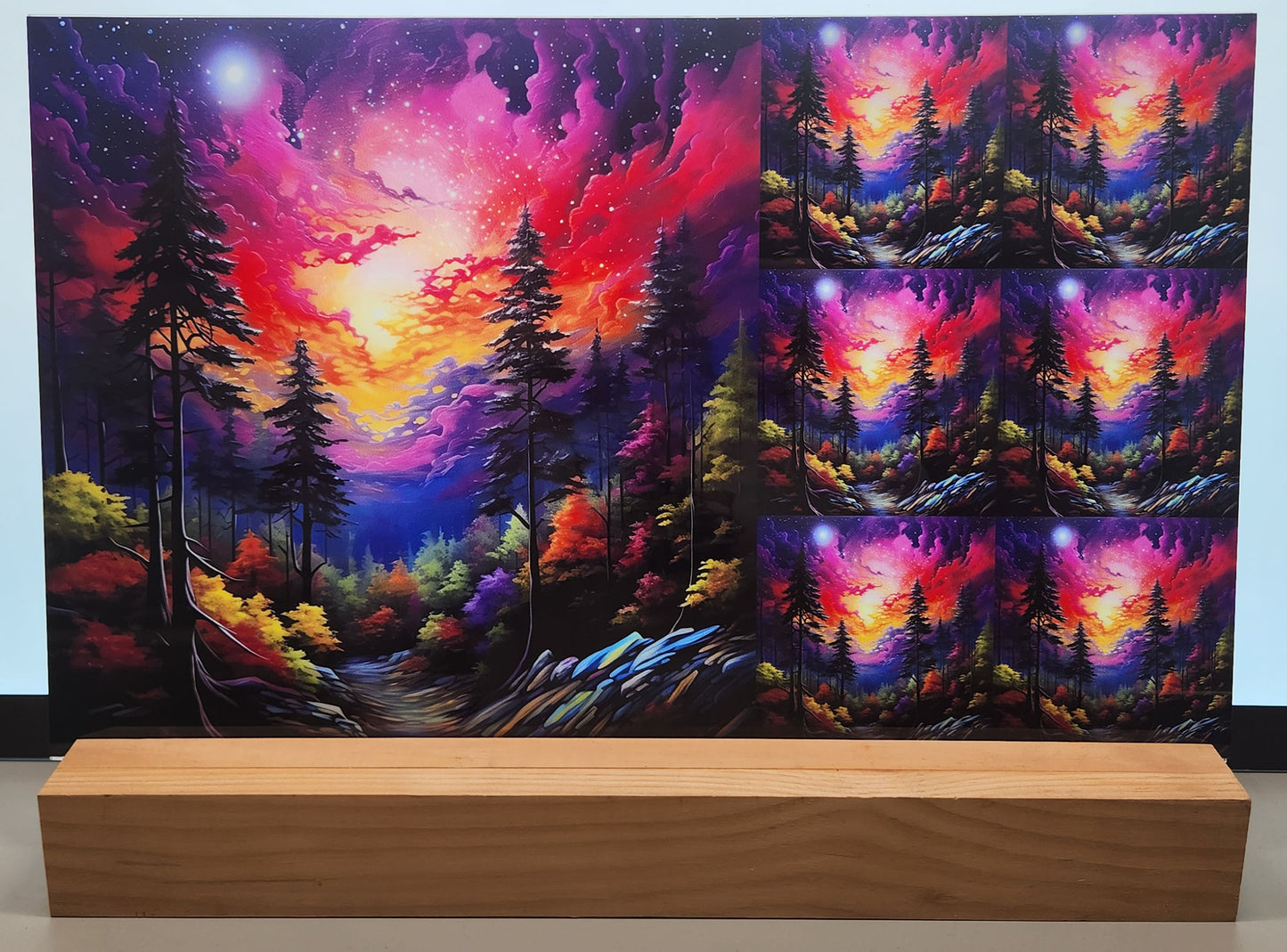 DecoCraft - Scenic Tiles Series - Vibrant Forest Nights - Twilight Glow