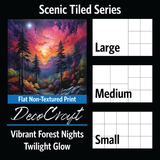 DecoCraft - Scenic Tiles Series - Vibrant Forest Nights - Twilight Glow