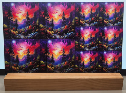 DecoCraft - Scenic Tiles Series - Vibrant Forest Nights - Twilight Glow