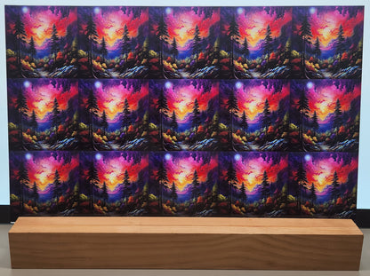 DecoCraft - Scenic Tiles Series - Vibrant Forest Nights - Twilight Glow