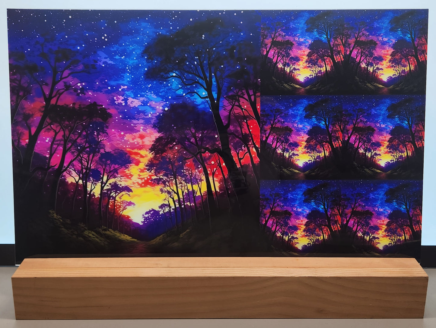 DecoCraft - Scenic Tiles Series - Vibrant Forest Nights - Starlit Night
