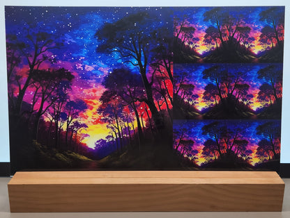 DecoCraft - Scenic Tiles Series - Vibrant Forest Nights - Starlit Night