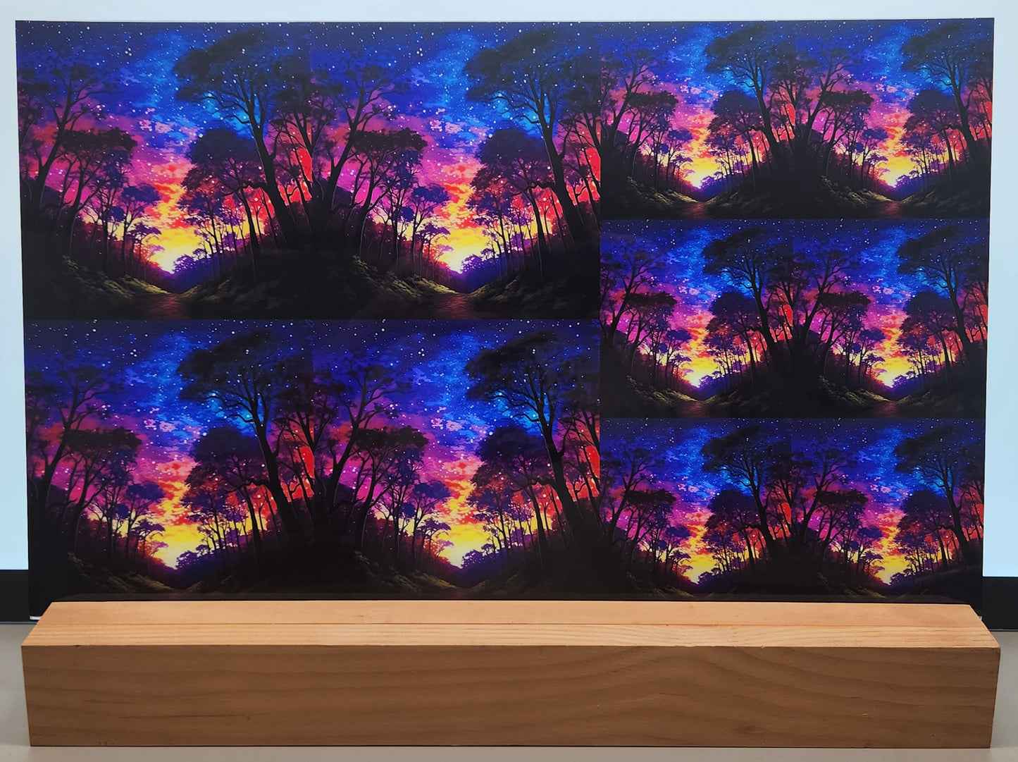 DecoCraft - Scenic Tiles Series - Vibrant Forest Nights - Starlit Night