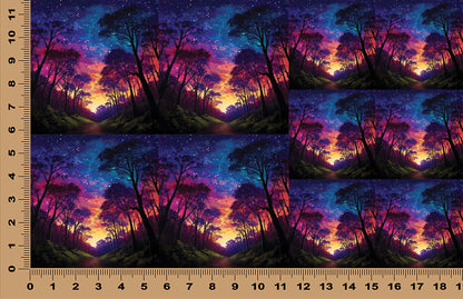 DecoCraft - Scenic Tiles Series - Vibrant Forest Nights - Starlit Night