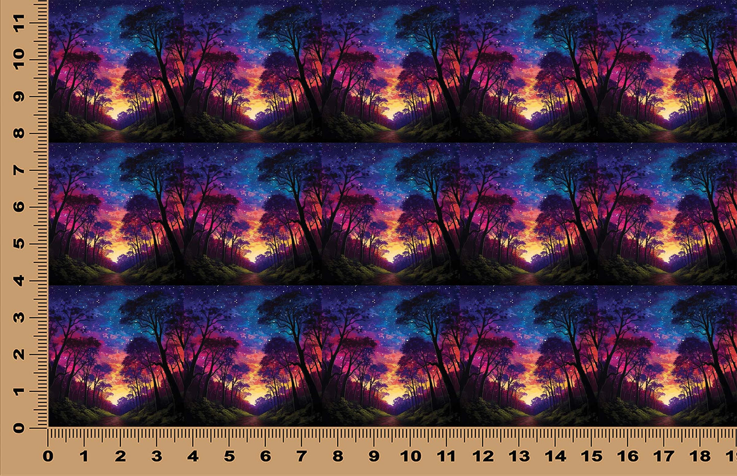 DecoCraft - Scenic Tiles Series - Vibrant Forest Nights - Starlit Night