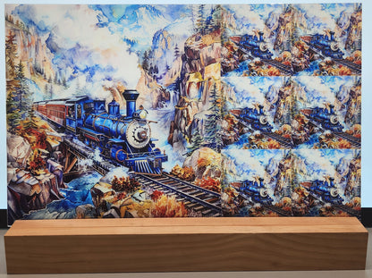 DecoCraft - Scenic Tiles Series - Watercolor Trains - Majestic Peaks