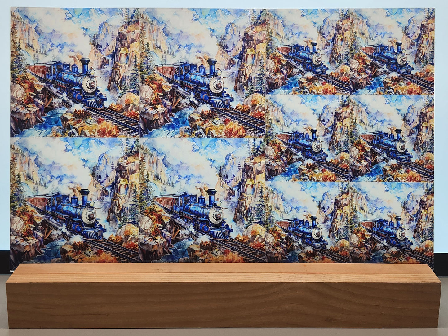 DecoCraft - Scenic Tiles Series - Watercolor Trains - Majestic Peaks