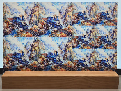 DecoCraft - Scenic Tiles Series - Watercolor Trains - Majestic Peaks