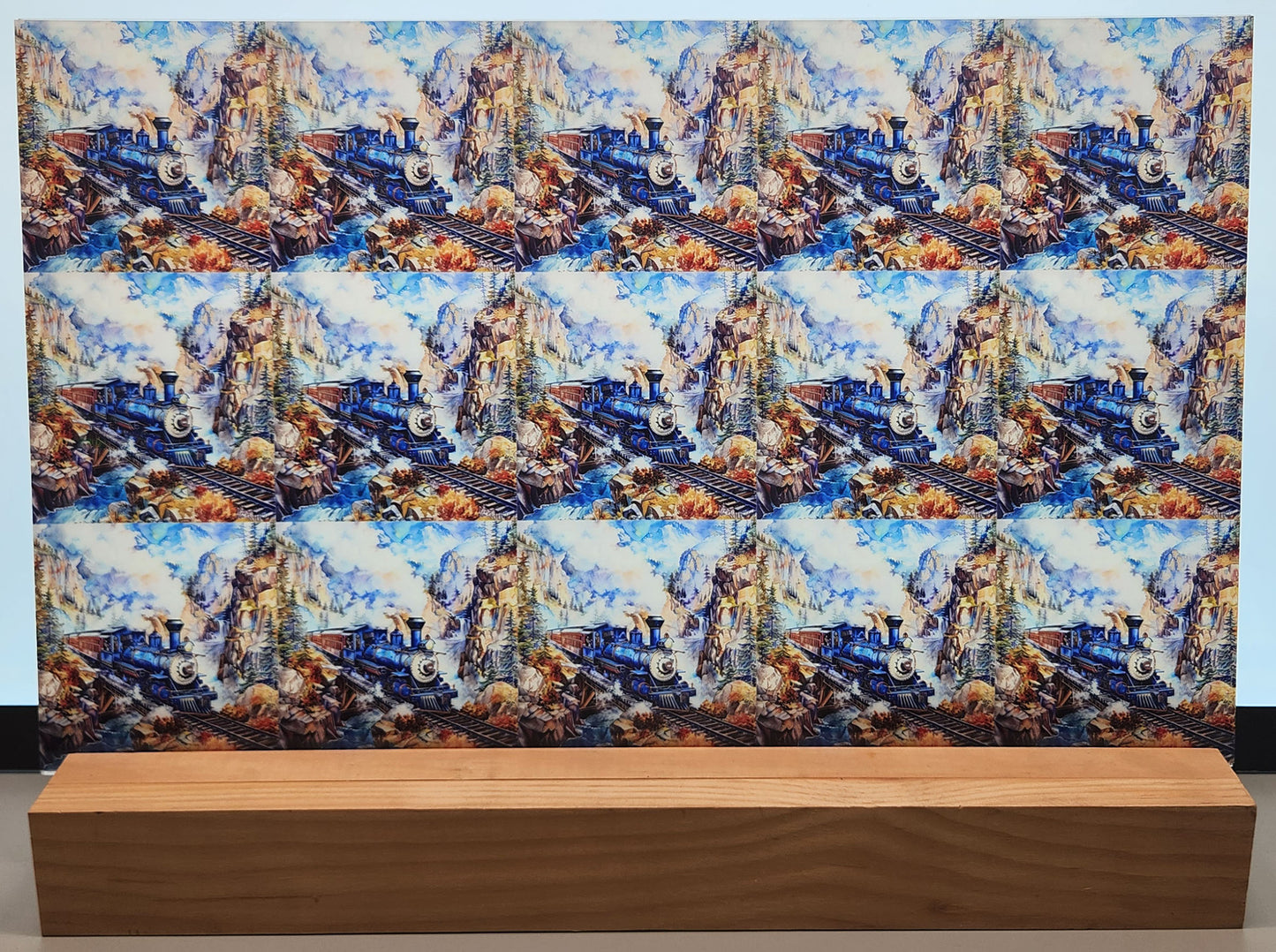 DecoCraft - Scenic Tiles Series - Watercolor Trains - Majestic Peaks