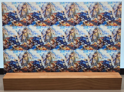 DecoCraft - Scenic Tiles Series - Watercolor Trains - Majestic Peaks