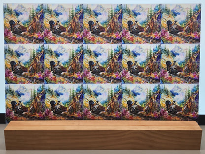 DecoCraft - Scenic Tiles Series - Watercolor Trains - Mountain Tunnel