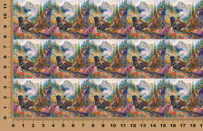 DecoCraft - Scenic Tiles Series - Watercolor Trains - Mountain Tunnel