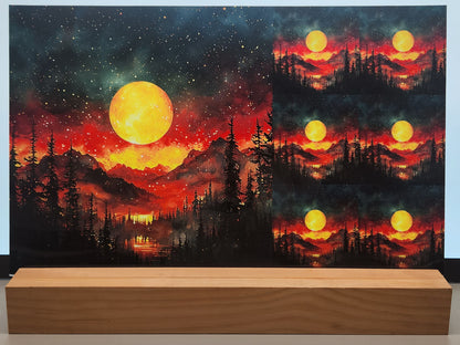 DecoCraft - Scenic Tiles Series - Firelight Moonrise