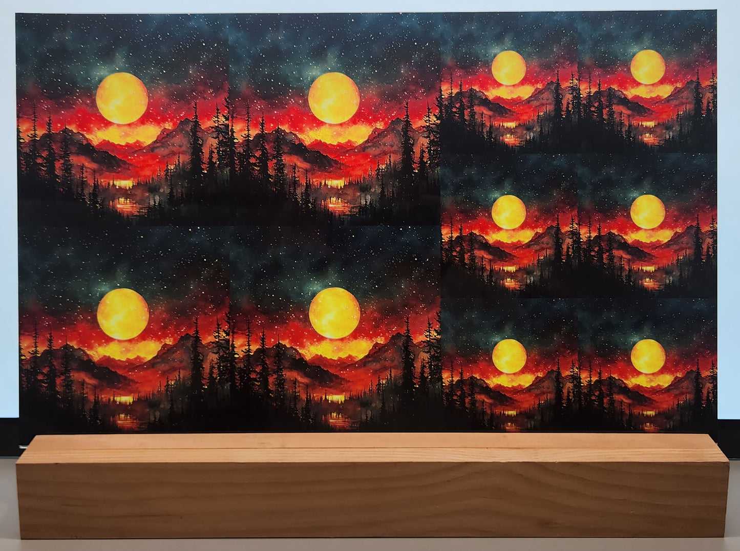 DecoCraft - Scenic Tiles Series - Firelight Moonrise