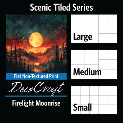 DecoCraft - Scenic Tiles Series - Firelight Moonrise