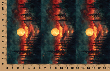 DecoCraft - Scenic Landscape Tiles Series - Firelight Moonrise