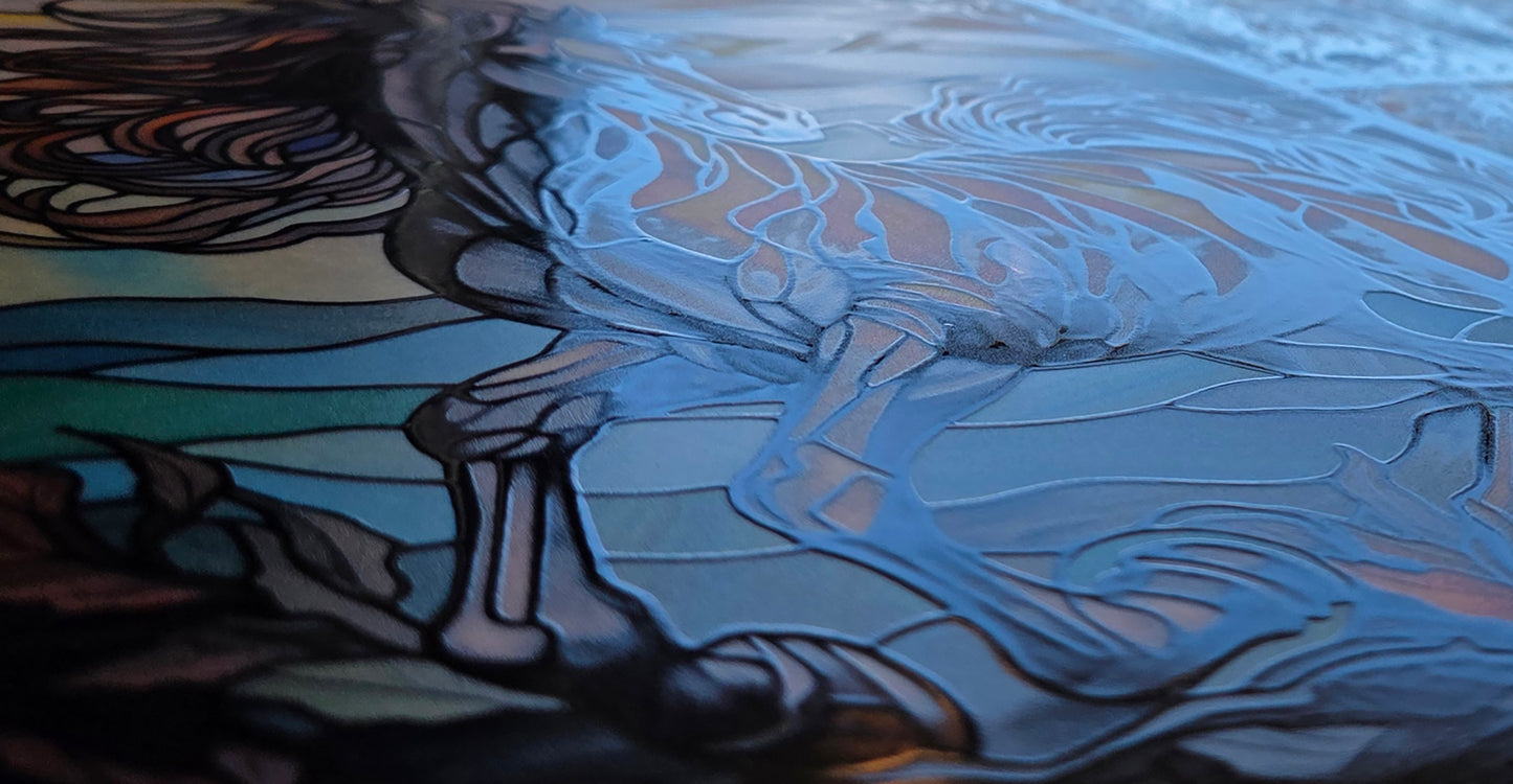 DecoCraft - Scenic Elevated Texture Tiles - Mountain Wind Stallion