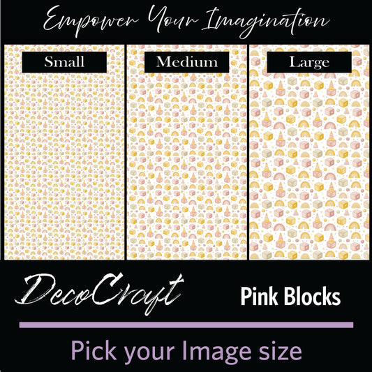 DecoCraft - Baby - Timeless Nursery - Pink Blocks