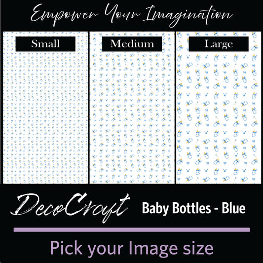 DecoCraft - Baby - Timeless Nursery - Blue Baby Bottles