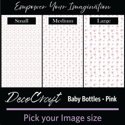 DecoCraft - Baby - Timeless Nursery - Pink Baby Bottles