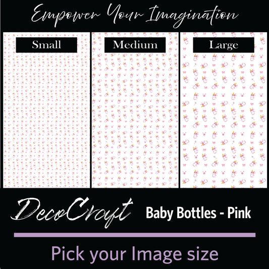 DecoCraft - Baby - Timeless Nursery - Pink Baby Bottles