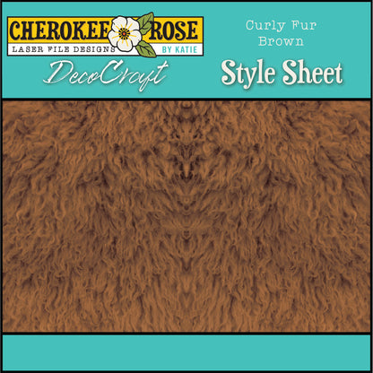 DecoCraft - Cherokee Rose - Style Sheet - Curly Fur - Brown