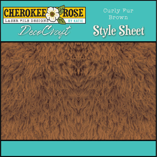 DecoCraft - Cherokee Rose - Style Sheet - Curly Fur - Brown