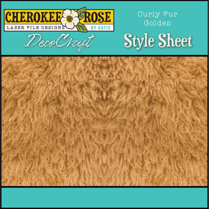 DecoCraft - Cherokee Rose - Style Sheet - Curly Fur - Golden