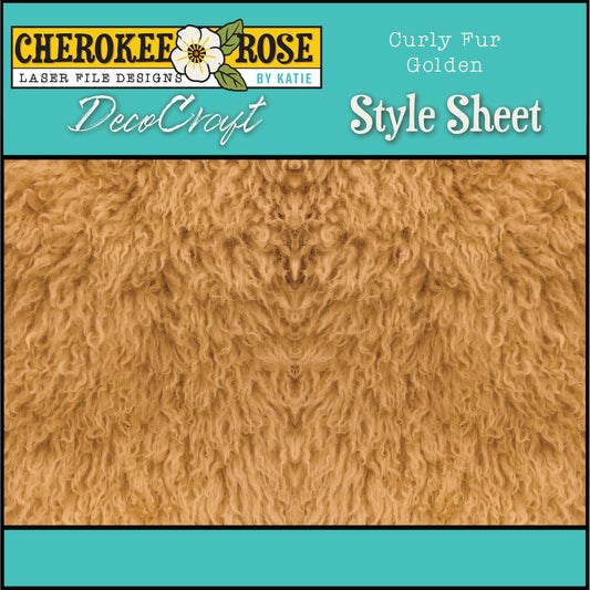 DecoCraft - Cherokee Rose - Style Sheet - Curly Fur - Golden
