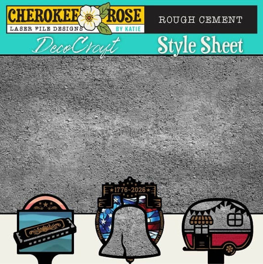 DecoCraft - Cherokee Rose - Style Sheet - Cement - Rough