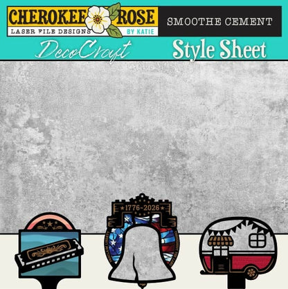 DecoCraft - Cherokee Rose - Style Sheet - Cement - Smooth