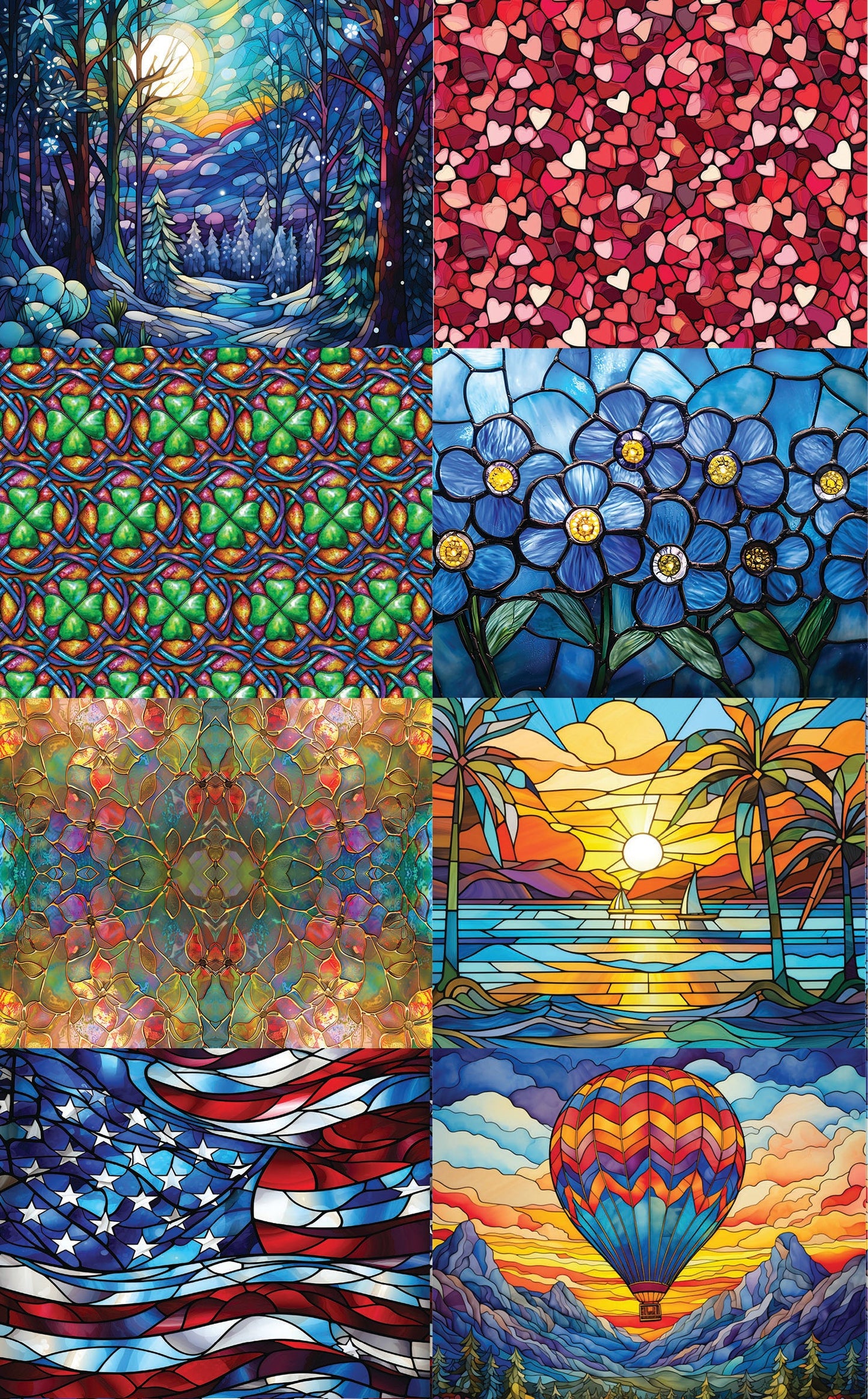 DecoCraft - Elevated Textures - Cherokee Rose - Realistic Stained Glass - Calendar Vol 1