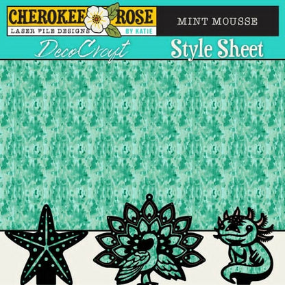 DecoCraft - Cherokee Rose - Style Sheet - Watercolor Mint Mousse