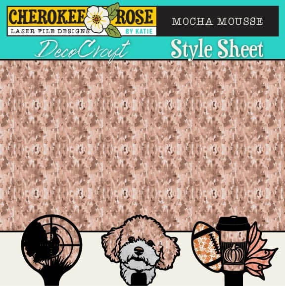 DecoCraft - Cherokee Rose - Style Sheet - Watercolor Mocha Mousse