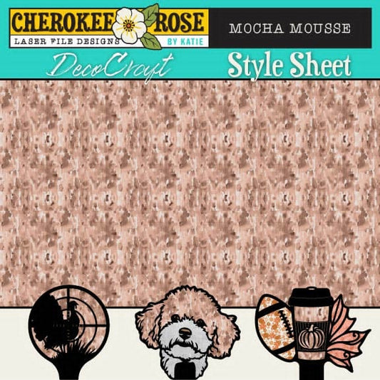DecoCraft - Cherokee Rose - Style Sheet - Watercolor Mocha Mousse
