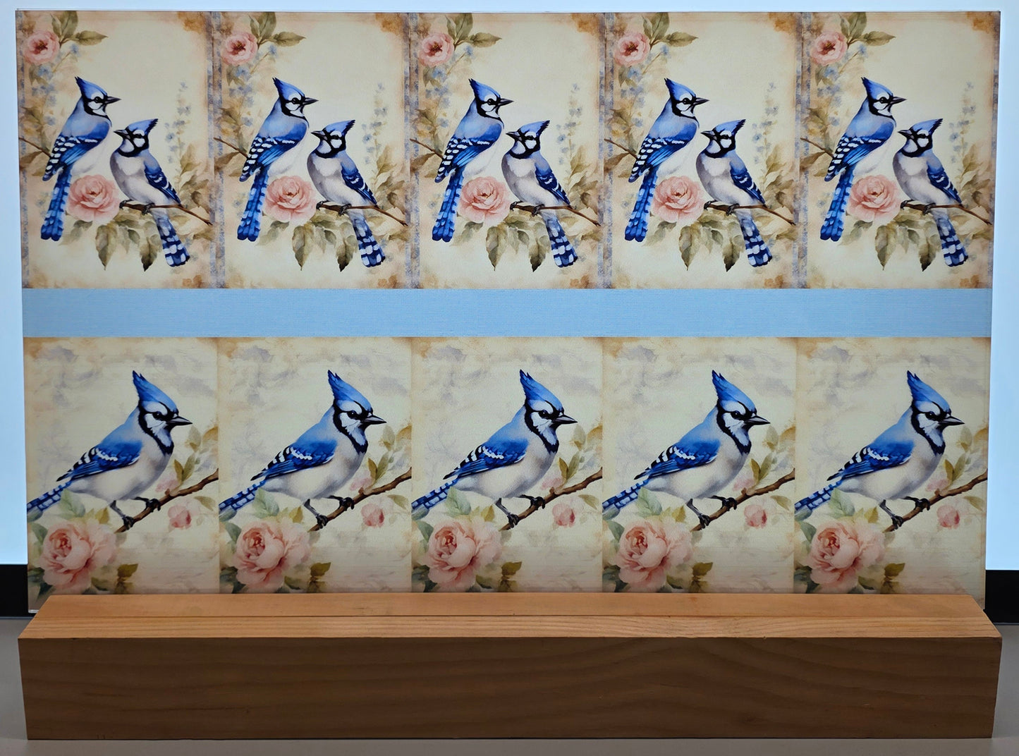 DecoCraft - Vintage Portrait Series - Blue Jay Florals