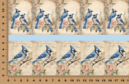 DecoCraft - Vintage Portrait Series - Blue Jay Florals