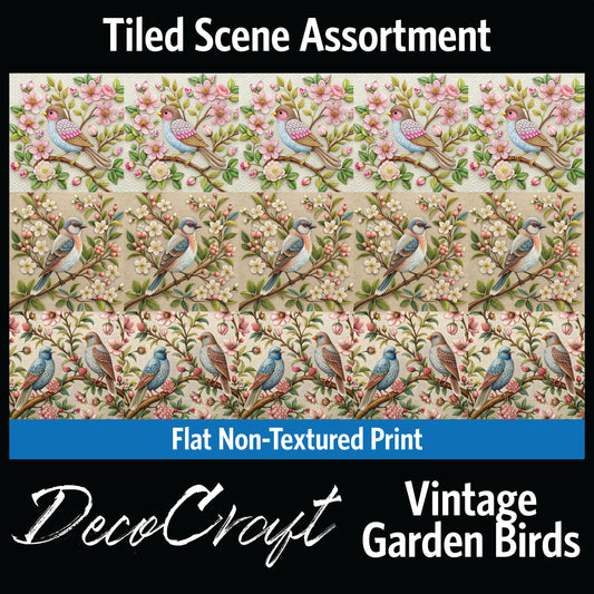 DecoCraft - Scenic Tiles Series - Vintage Garden Birds