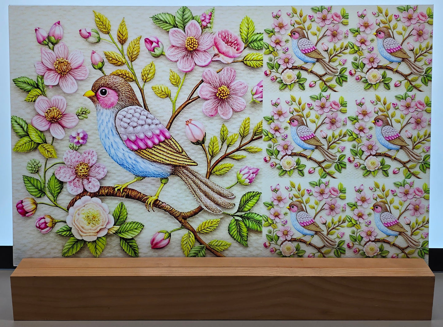 DecoCraft - Scenic Tiles Series - Blossom Songbird