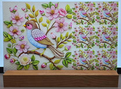 DecoCraft - Scenic Tiles Series - Blossom Songbird