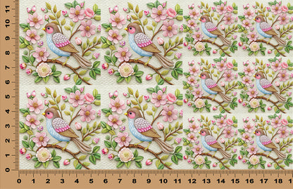 DecoCraft - Scenic Tiles Series - Blossom Songbird