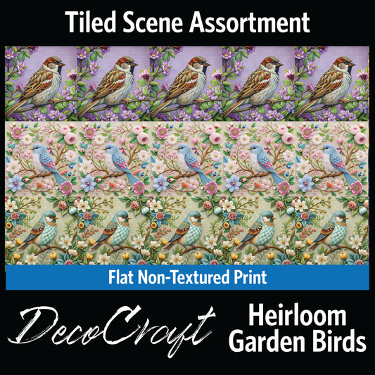 DecoCraft - Scenic Tiles Series - Heirloom Garden Birds