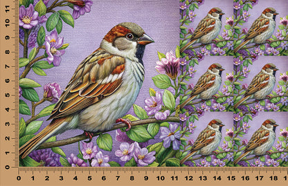 DecoCraft - Scenic Tiles Series - Sparrow in Bloom