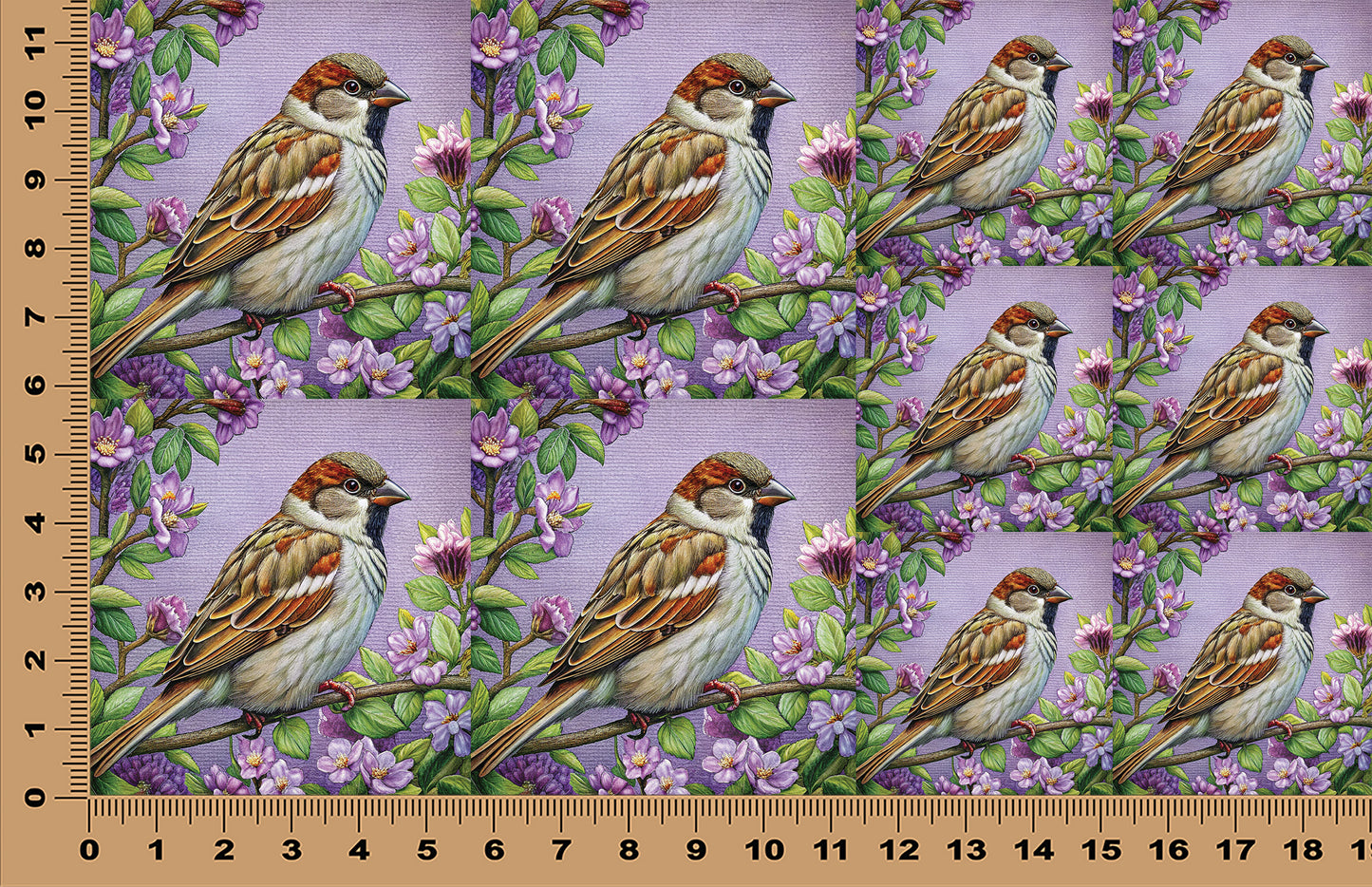 DecoCraft - Scenic Tiles Series - Sparrow in Bloom