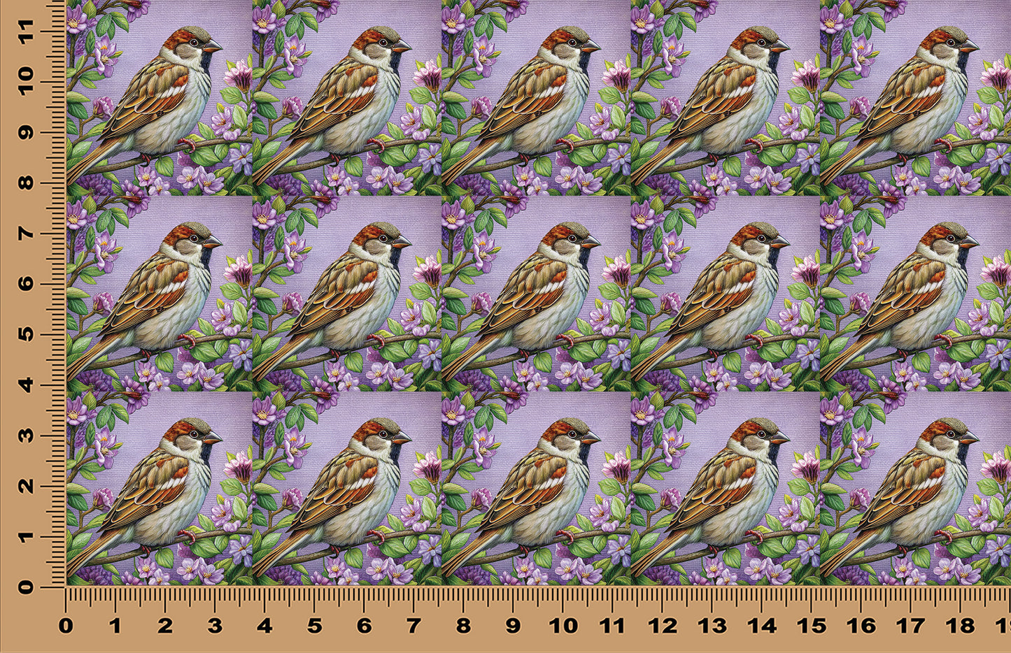 DecoCraft - Scenic Tiles Series - Sparrow in Bloom