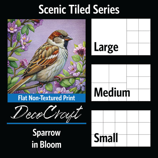 DecoCraft - Scenic Tiles Series - Sparrow in Bloom